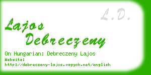 lajos debreczeny business card